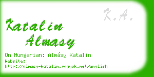 katalin almasy business card